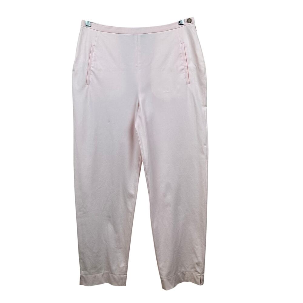 Weekend Max Mara Ankle Trouser Pants Pale Pink 12 Career Quiet Luxury Preppy